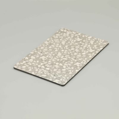 গ্রে মার্বেল অ্যালুমিনিয়াম কম্পোজিট প্যানেল 4ft 8ft অ্যালুমিনিয়াম পিভিডিএফ লেপ