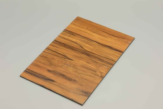 1220 X 2440 কাঠের অ্যালুমিনিয়াম কম্পোজিট প্যানেল 3MM,4MM বেধ এবং এইচডিপিই লেপা পৃষ্ঠ
