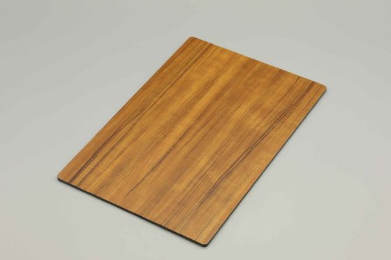 OEM আকার ধূসর কাঠ ফিনিস Acp শীট 1220MM X 2440MM কাঠের শস্য Acm প্যানেল