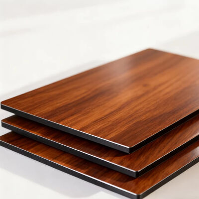 Jixiang Siji 3D Double Sided Wooden Aluminum Composite Panel | Olive Wood Texture ACP | 4mm B1 Fireproof Core